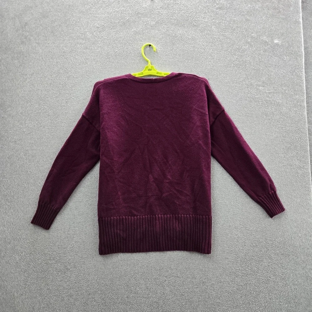 Eileen Fisher Women Sweater S Purple Long Sleeve Merino Wool Boxy Oversized